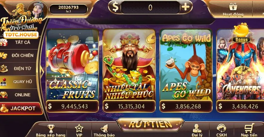 Tỷ lệ hoàn trả cao hơn cho hội viên VIP ga65 code